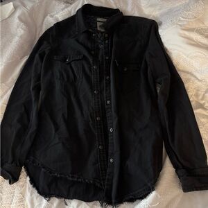 American Eagle Outfitters Black Button Down Shirt